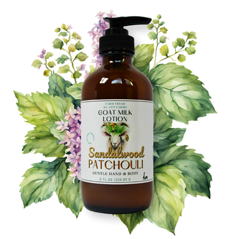 Sandalwood Patchouli, Goat Milk Hand and Body Lotion