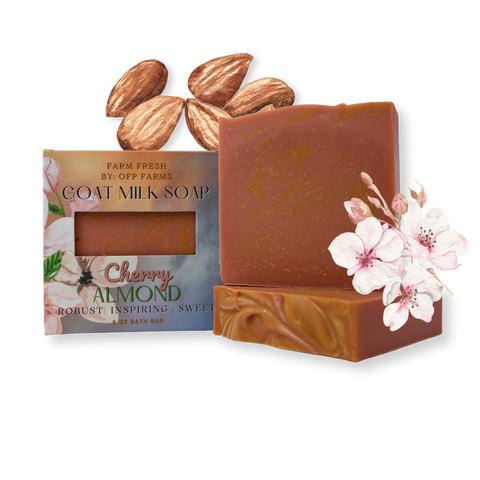 Cherry Almond, 6 oz Goat Milk Soap