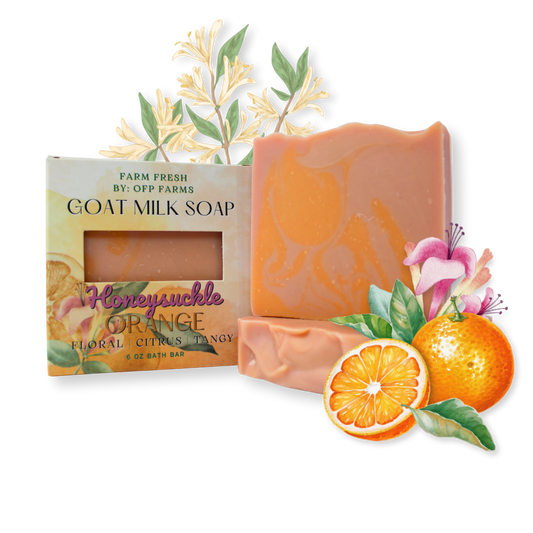 Honeysuckle Orange, 6 oz Goat Milk Soap