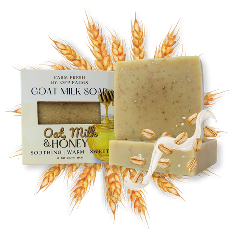 Oat Milk N' Honey, Unscented Tallow and Goat Milk Soap