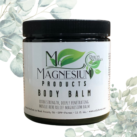 Magnesium All Natural Body Balm, Sleep, Wellness, Arthritis, Plantar Fasciitis, 11 oz