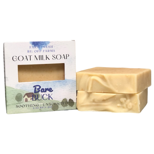 Bare Buck, 6 oz Unscented Goat Milk Soap