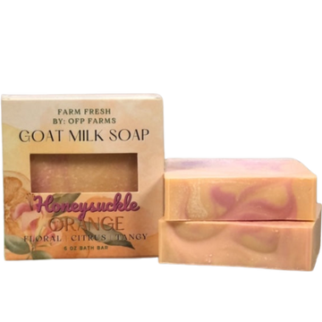 Honeysuckle Orange, 6 oz Goat Milk Soap